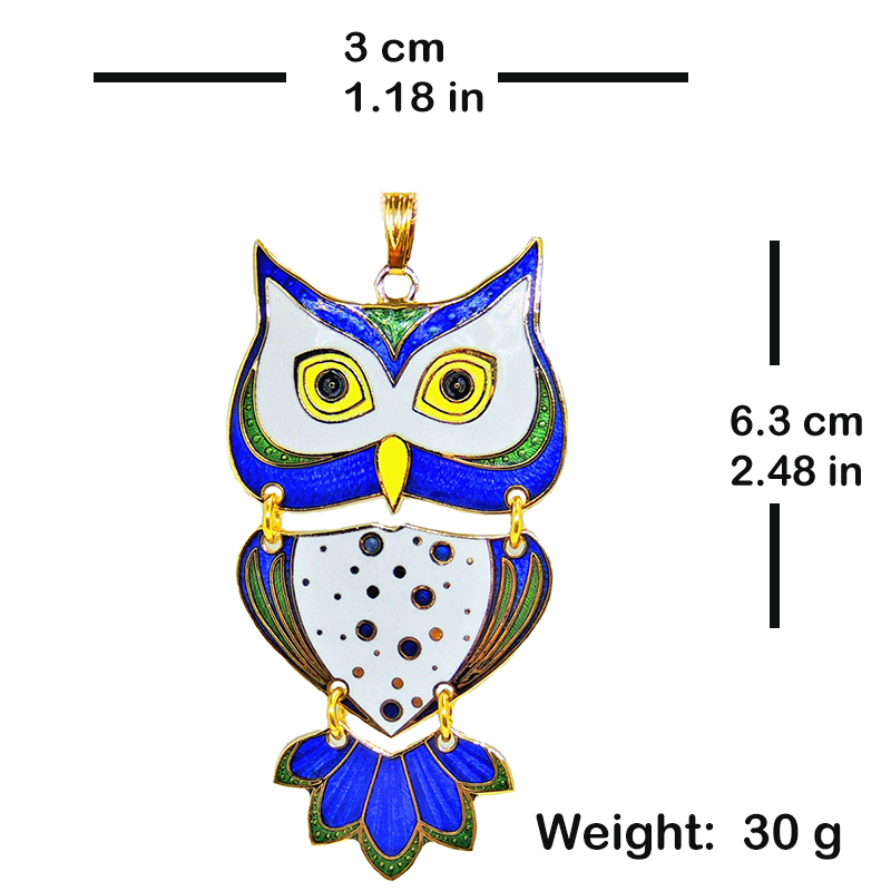 Owl Enamel Necklace